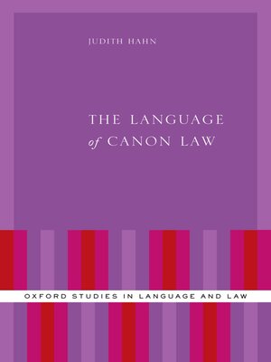 cover image of The Language of Canon Law